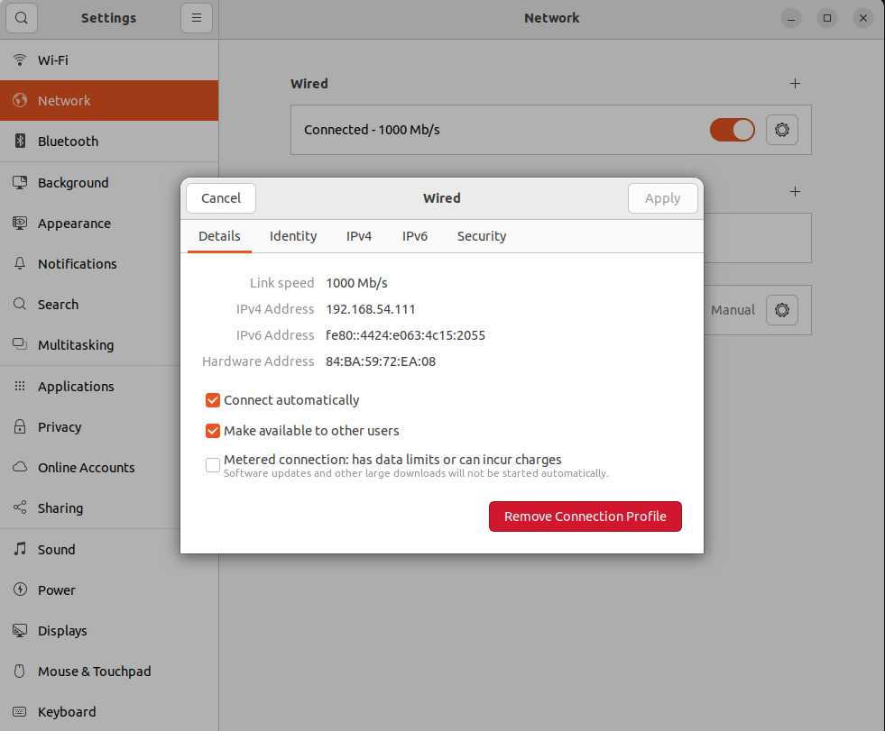 Network Configuration